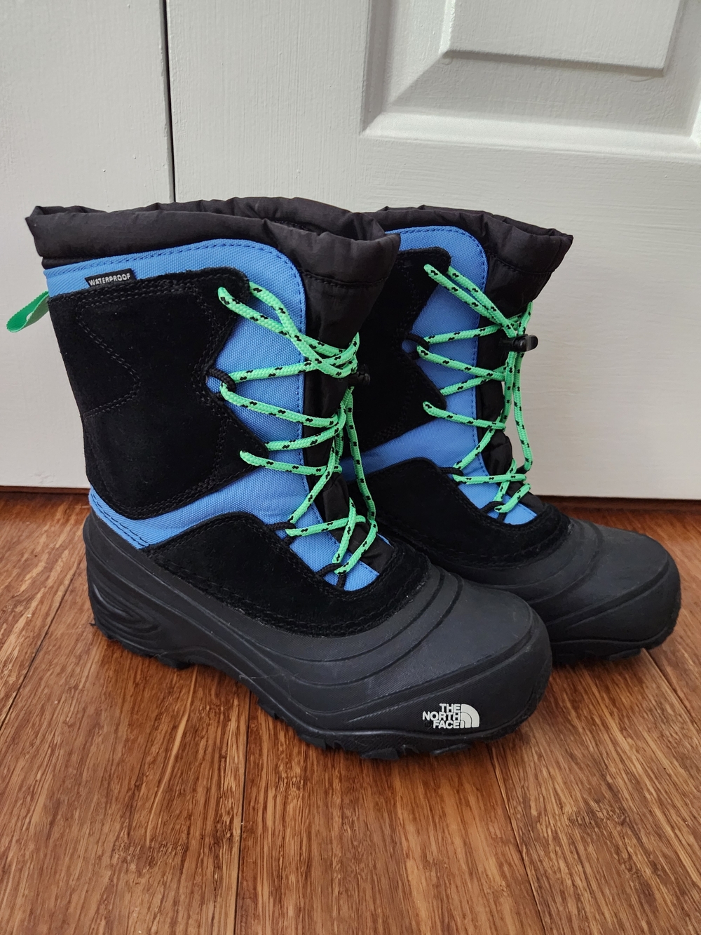 The North Face Z23120 Kids Waterproof Blue Alpenglow V Winter Boots Youth Size 5